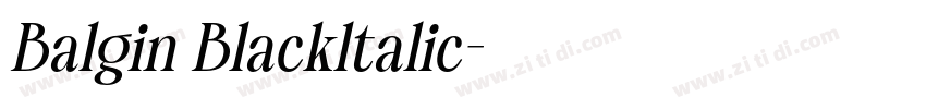 Balgin Blackltalic字体转换